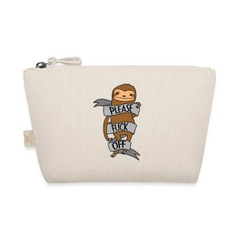 Sloth Please Fuck off - Lazy, laze, sloth - Organic Pouch - nature - Front