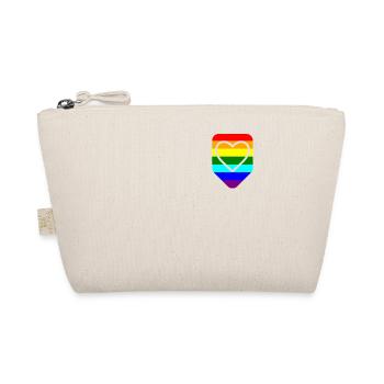 Chest pocket heart LGTB Pride Gay - Organic Pouch - nature - Front