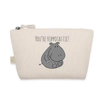 HippoTastic Cute Hippo Charm - Organic Pouch - nature - Front