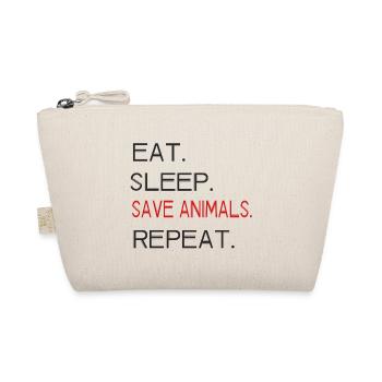 Animal welfare - Eat. Sleep. Save Animals. Repeat. - Organic Pouch - nature - Front