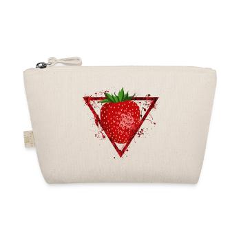 Fraise abstraite dans le triangle de rose - Trousse biologique - nature - Devant