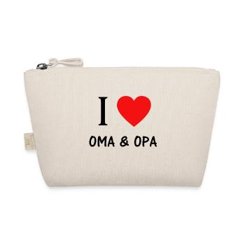 I love Oma und Opa - Bio-Täschchen - Natur - Vorne