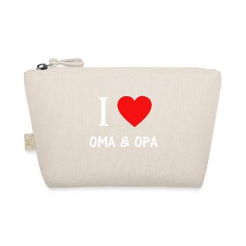 I love Oma und Opa - Bio-Täschchen - Natur - Vorne