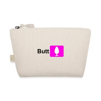 Butt Plug Icon Pink (for light background) - Organic Pouch - nature - Front