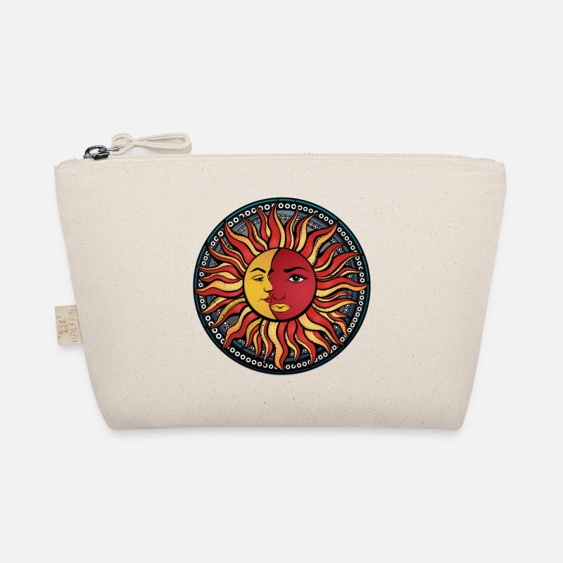 Mandala Kombination Sonne Mond Sun & Moon No.3 - Bio-Täschchen - Natur