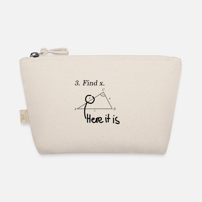 Find X Math Design Teacher Student Gift Idea Organic Pouch