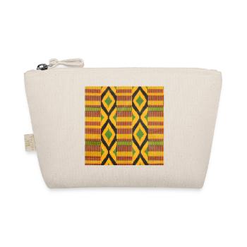 Green, yellow and black colored diamond patterns - Organic Pouch - nature - Front