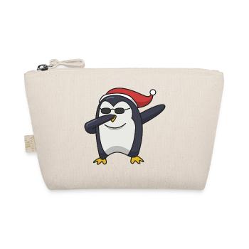 Pinguin dabbing Weihnachten Geschenk Hip Hop cool - Bio-Täschchen - Natur - Vorne