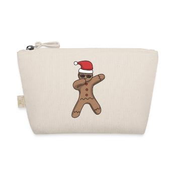 Lebkuchenmann dabbing Weihnachten Geschenk Mütze - Bio-Täschchen - Natur - Vorne