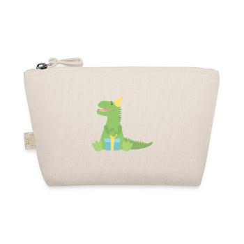 T Rex Birthday Gift - Organic Pouch - nature - Front