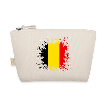 Belgien Flagge Farbspritzer - Bio-Täschchen - Natur - Vorne