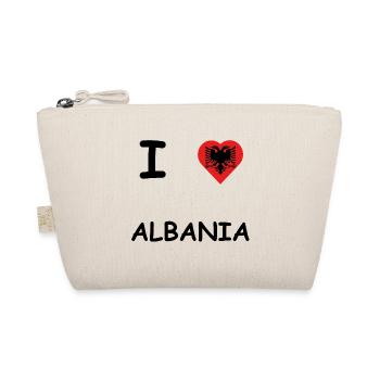 I LOVE ALBANIA / ALBANIEN GESCHENKIDEE - Bio-Täschchen - Natur - Vorne