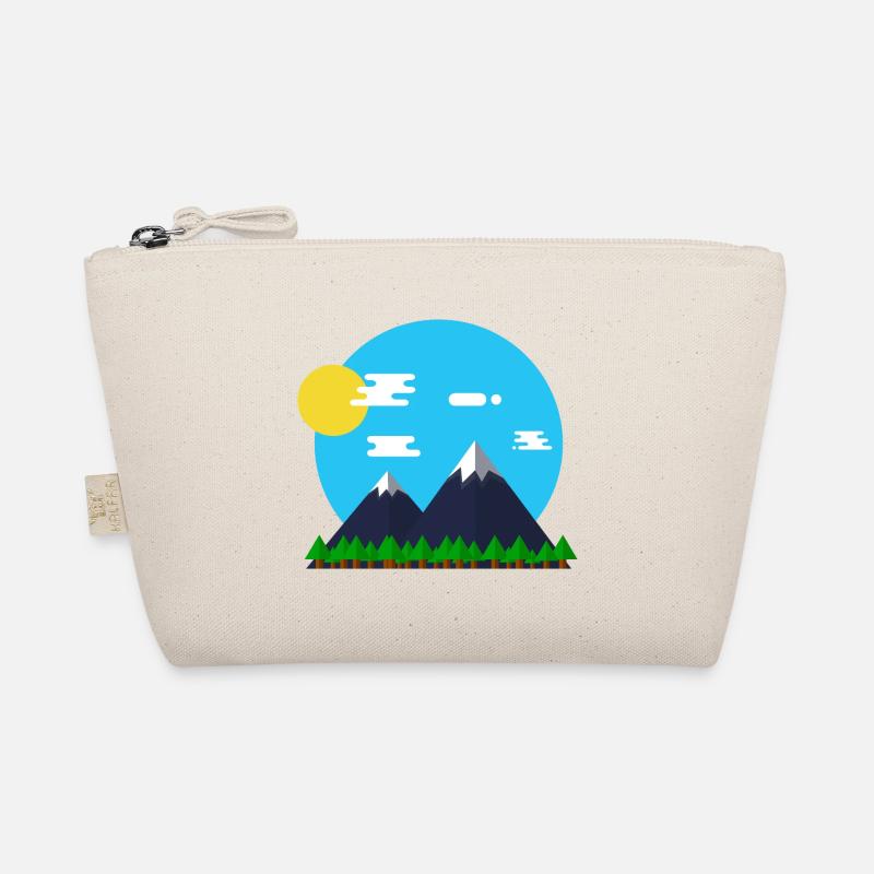 Flat Design Outdoor Mountain Forrest Park Geschenk Bio-Täschchen