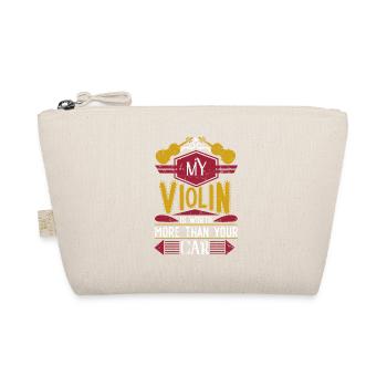 Funny string instrument violin maker gift - Organic Pouch - nature - Front