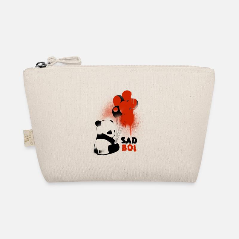 Sad Boi Panda mit Luftballons Graffiti - Bio-Täschchen - Natur