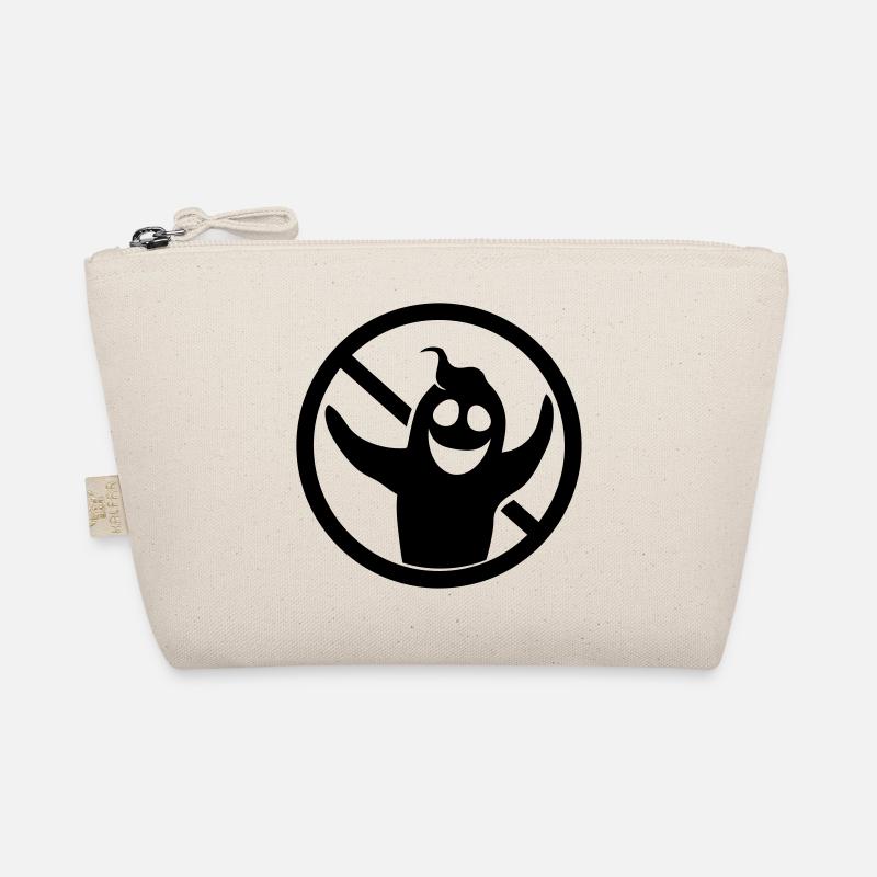 black sign symbol forbidden sign ghost ge Organic Pouch