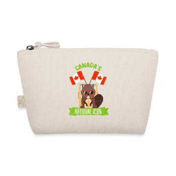 Kanada Wahrzeichen Ahorn swag Geschenk Biber Bier - Bio-Täschchen - Natur - Vorne