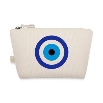 Blue Evil Eye - Organic Pouch - nature - Front