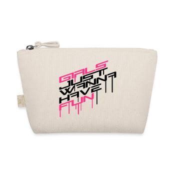 graffiti stempel tropfen girls just wanna have fun - Bio-Täschchen - Natur - Vorne