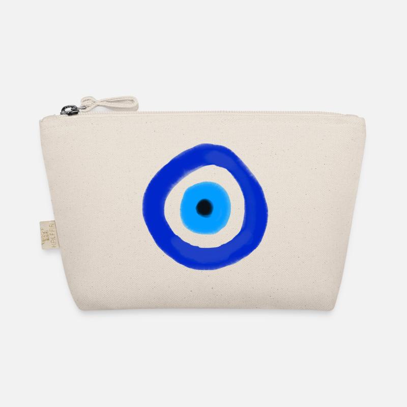 Blue Orbit Eye Abstract Organic Pouch