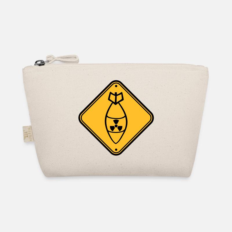shield danger caution warning caution atomic bomb r Organic Pouch