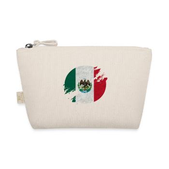 Mexico Circle / Flag Gift - Organic Pouch - nature - Front