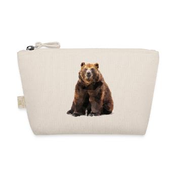 Geometric brown bear - Organic Pouch - nature - Front