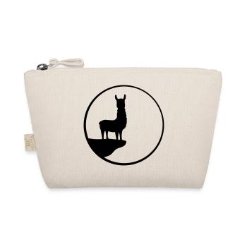 moon night sun circle round cliff mountain silhouette - Organic Pouch - nature - Front