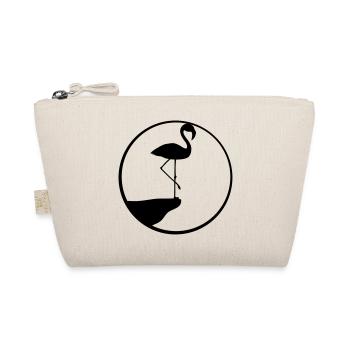 moon circle round cliff silhouette outline flamingo - Organic Pouch - nature - Front