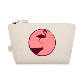 moon circle round cliff silhouette outline flamingo - Organic Pouch - nature - Front