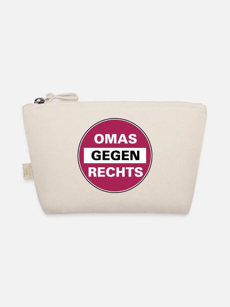 Omas gegen Rechts Schild - Bio-Täschchen - Natur - Vorne