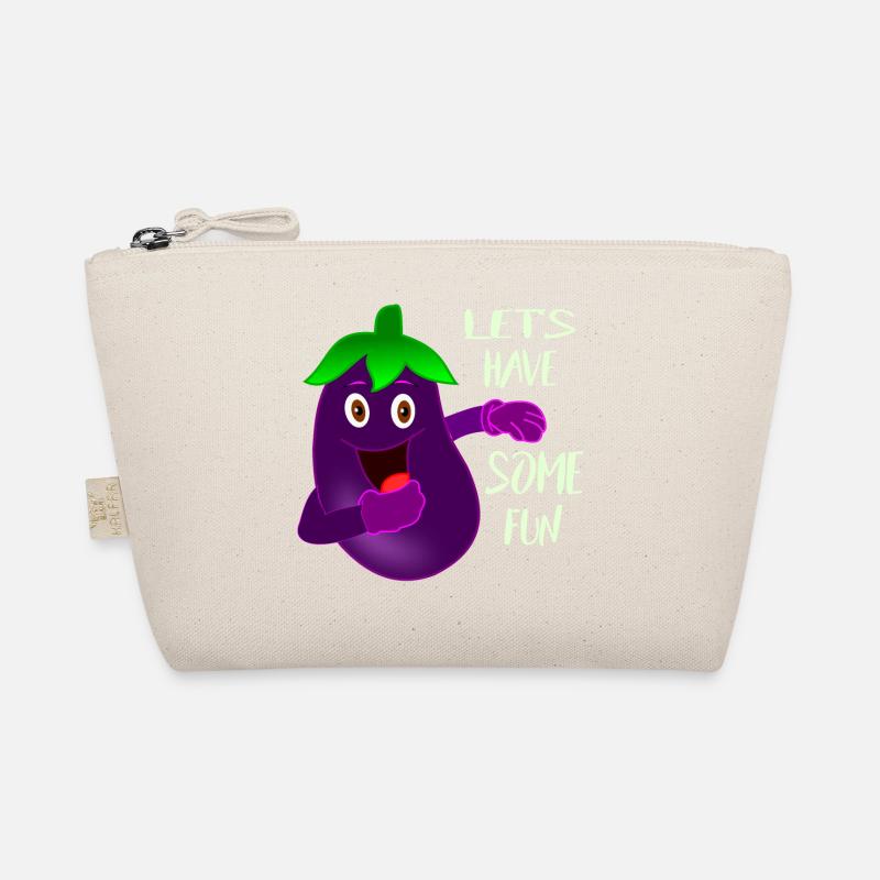 Funny eggplant is having fun Organic Pouch