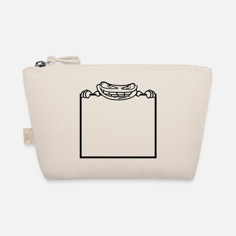 frog shield hide frame text write mau Organic Pouch