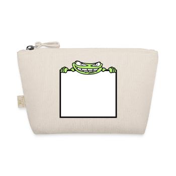 frosch schild verstecken rahmen text schreiben mau - Bio-Täschchen - Natur - Vorne