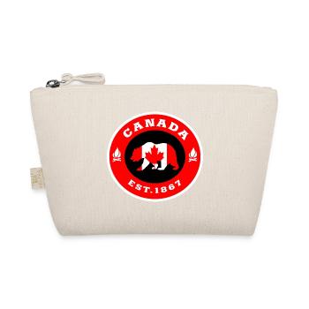 Canada Bear Flag North America Gift - Organic Pouch - nature - Front