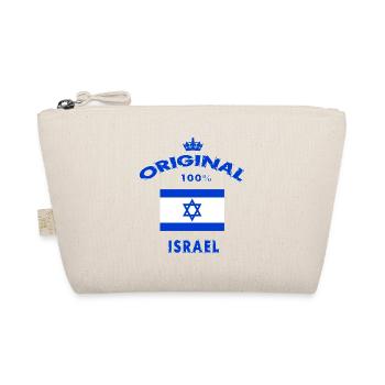 Israel Original 100% Flag Jerusalem Gift - Organic Pouch - nature - Front