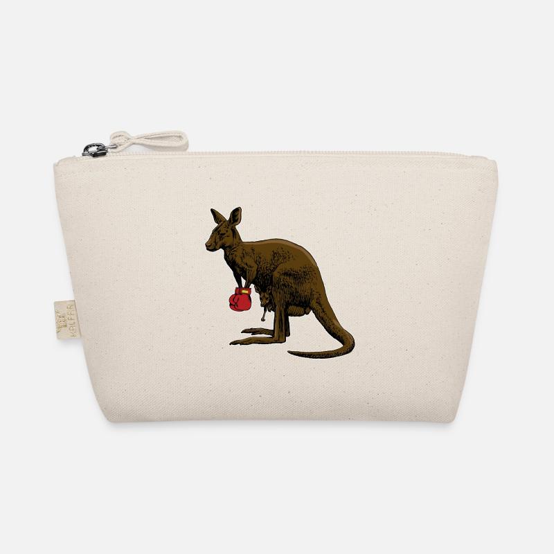Boxendes Känguru Boxhandschuhe Geschenk Boxer Bio-Täschchen