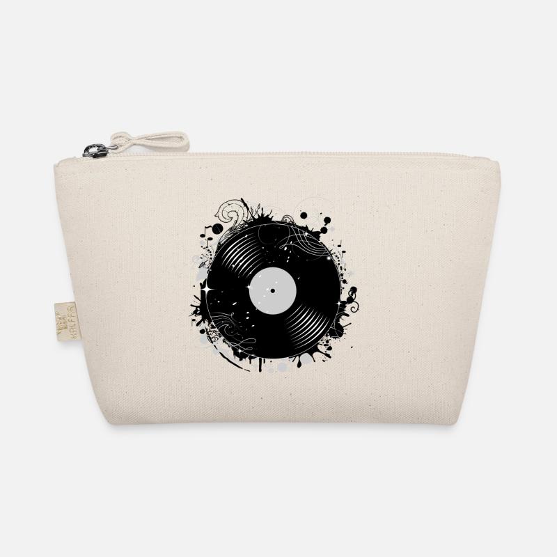 Vinyl record in graffiti design - Organic Pouch - nature