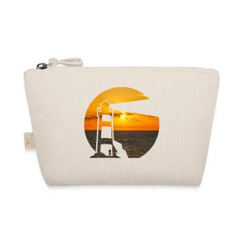 Lighthouse on the sea double exposure - Organic Pouch - nature - Front