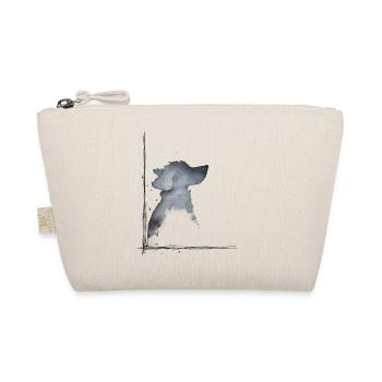 hund in Aquarell - Bio-Täschchen - Natur - Vorne