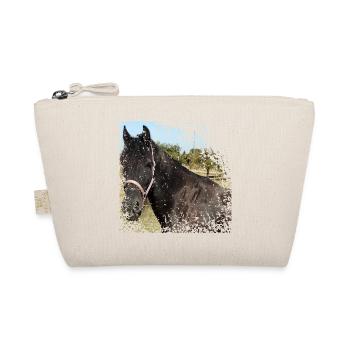 Who does not want to ride on this horse? - Organic Pouch - nature - Front