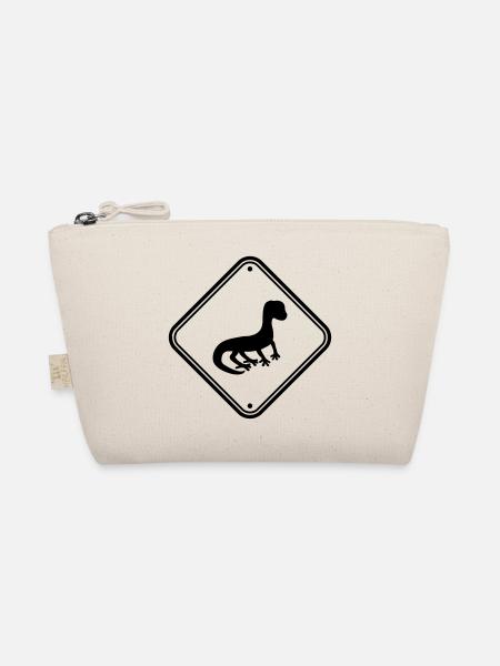 achtung warnung vorsicht hinweis schild silhouette - Bio-Täschchen - Natur - Vorne