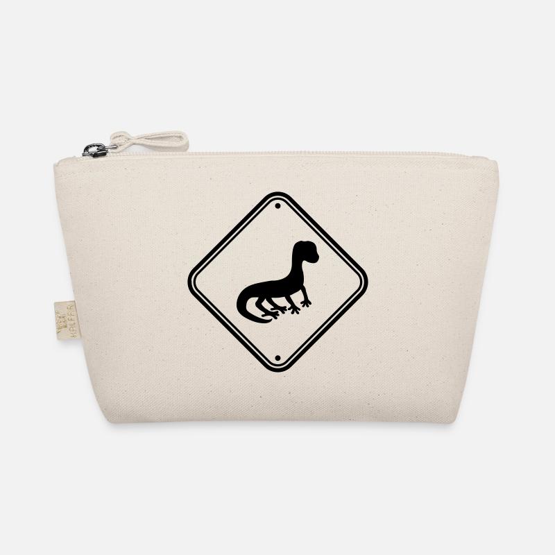 Attention caution caution sign shield silhouette Organic Pouch