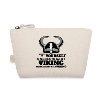 Sei immer du selbst Wikinger 3 - Geschenkidee - Bio-Täschchen - Natur - Vorne