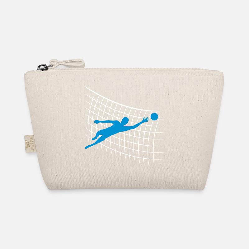 net pattern goalkeeper torhueter hold soccer ball Organic Pouch