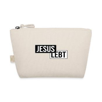 Jesus Lebt christliche Kleidung Geschenk Idee - Bio-Täschchen - Natur - Vorne