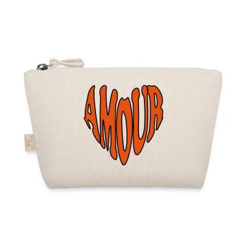 AMOUR heart - Organic Pouch - nature - Front