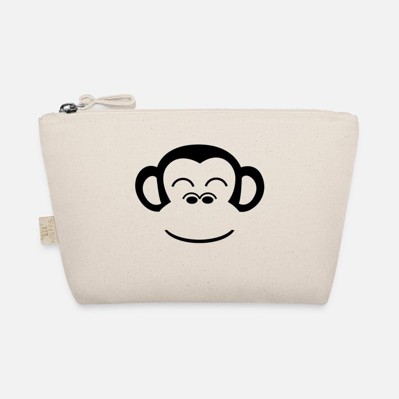 Monkey Chimpanzee monkey face gorilla ape Organic Pouch