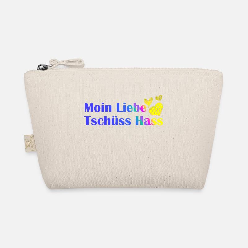 Moin love, bye hate heart romantic gift Organic Pouch