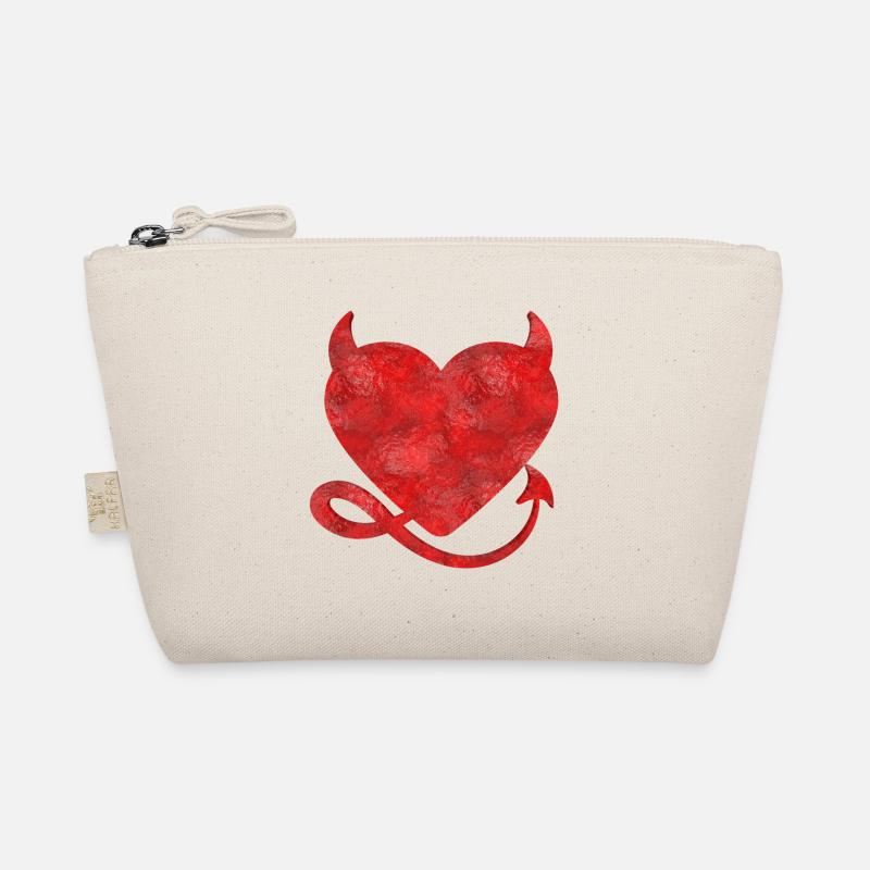 Coeur de diable avec le design de cornes Trousse biologique